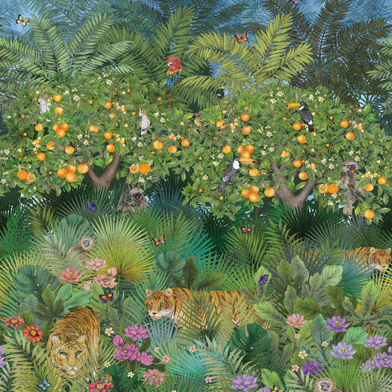 W7492-01 Tiger Grove Daydreams Wallpaper By Matthew Williamson
