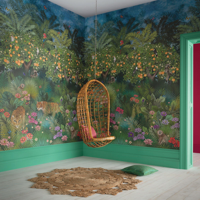 Tiger Grove Multi The Wallpaper Collection Mural by Matthew Williamson