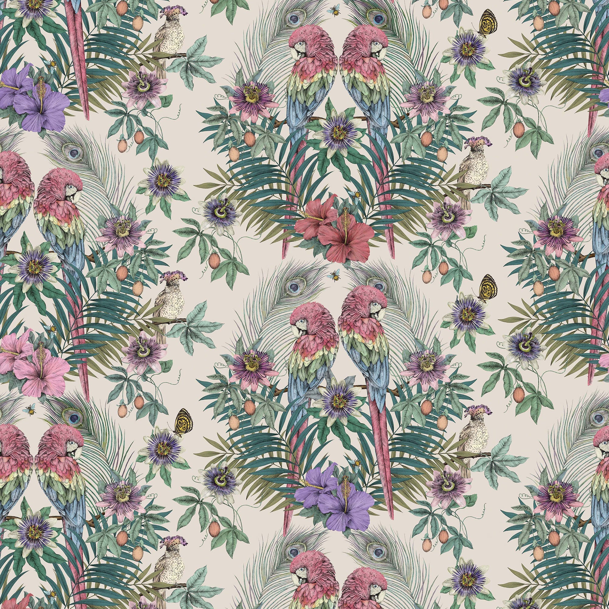 W7494-02 Ventura Parchment Wallpaper by Matthew Williamson
