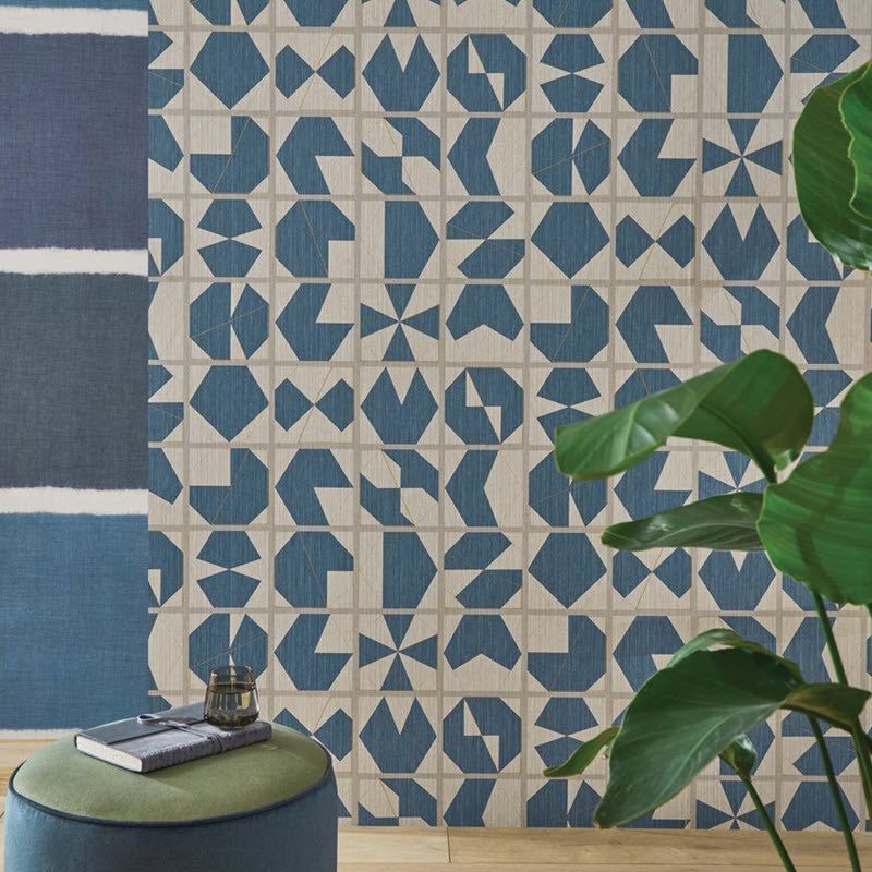 W7557-03 Kutani Vinyl Kanoko Wallpaper by Osborne & Little