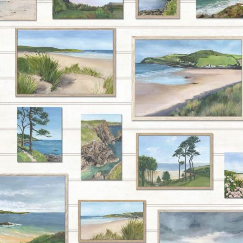 W7681-01 Seascape Lamorran Wallpaper By Osborne & Little