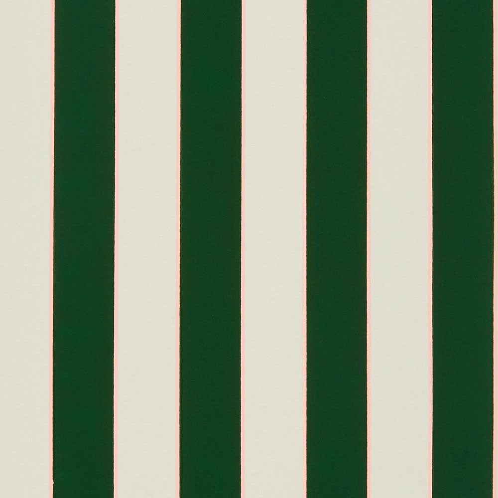 W7780-02 Regency Stripe Emerald and Blossom Wallpaper by Osborne & Little