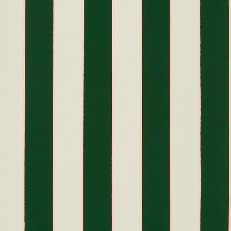 W7780-02 Regency Stripe Emerald and Blossom Wallpaper by Osborne & Little