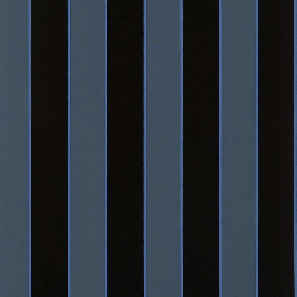 W7780-05 Regency Stripe Indigo and Cobalt Wallpaper by Osborne & Little