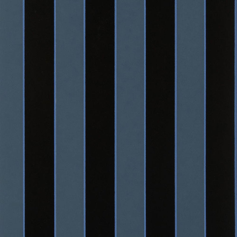 W7780-05 Regency Stripe Indigo and Cobalt Wallpaper by Osborne & Little