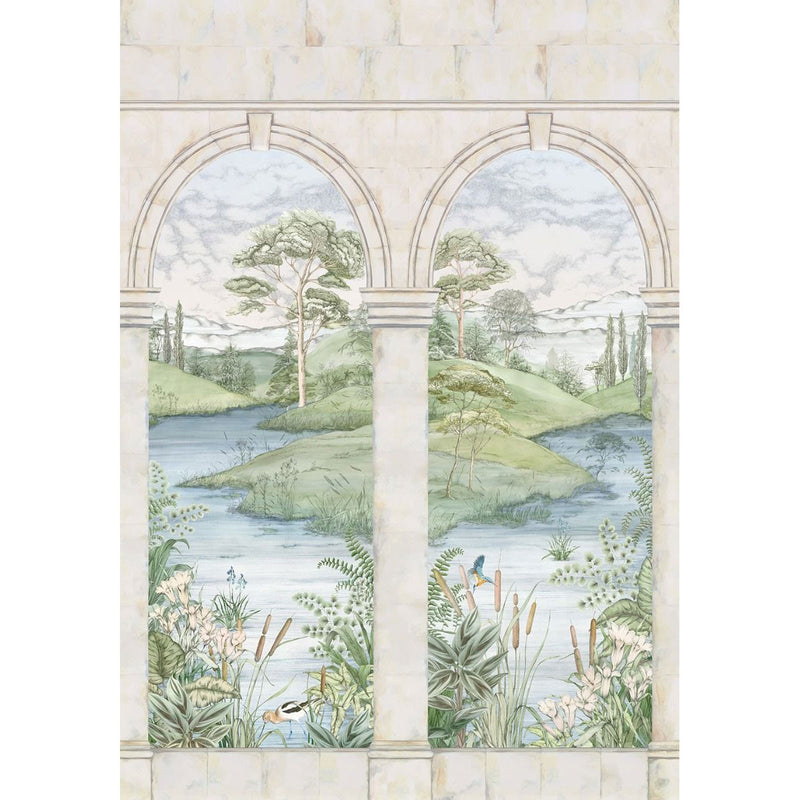 W7814-01 Colonnato Mural Rhapsody Stone Wallpaper by Osborne & Little