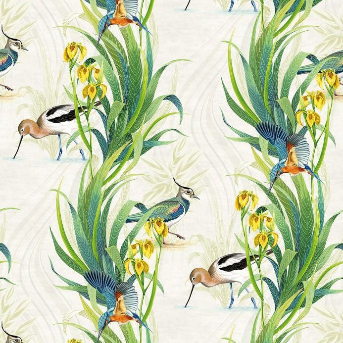 W7815-01 Halcyon Rhapsody Spring Green Wallpaper by Osborne & Little