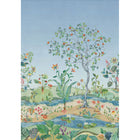 W7817-03 Mythica Grasscloth Mural Rhapsody Azure Wallpaper b