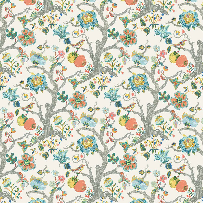 W7818-02 Puzzlewood Rhapsody Lagoon Wallpaper by Osborne & Little