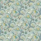 W7818-03 Puzzlewood Rhapsody Duck Egg Wallpaper by Osborne & Little