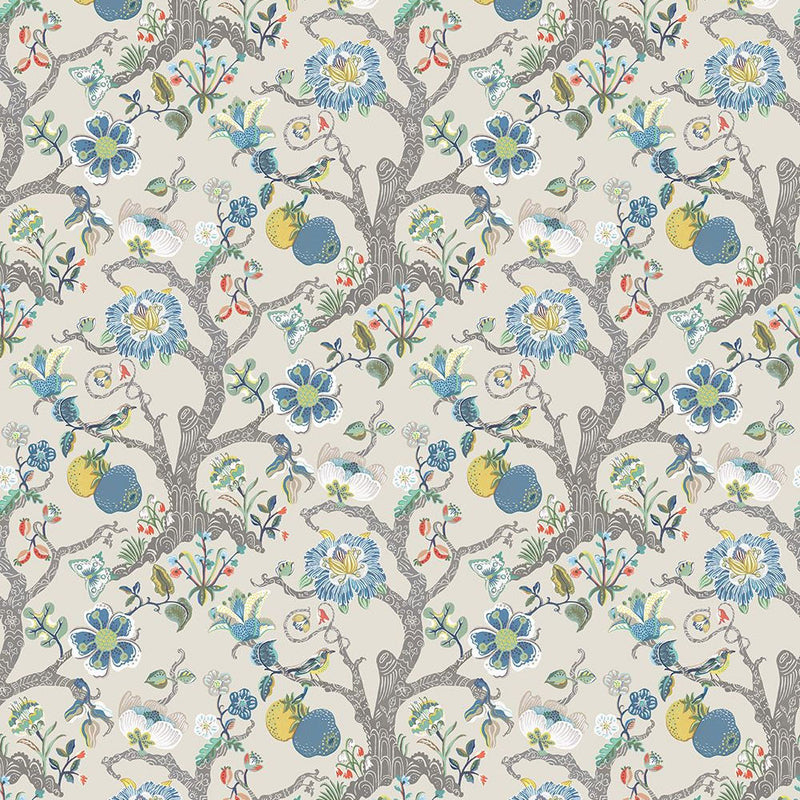 W7818-04 Puzzlewood Rhapsody Indigo Wallpaper by Osborne & Little