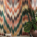 W7850-01 Irisa Grasscloth Terracotta and Teal Wallpaper by Osborne & Little