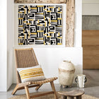 W7851-01 Zawaya Irisa Black and Ivory Wallpaper by Osborne & Little