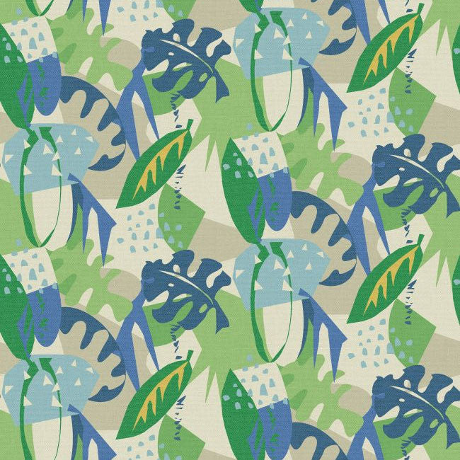 W7852-01 Zylina Irisa Indigo and Emerald Wallpaper by Osborne & Little