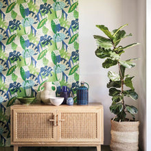 W7852-01 Zylina Irisa Indigo and Emerald Wallpaper by Osborne & Little