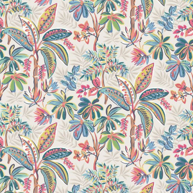 W7853-02 Tivoli Irisa Fucshia Wallpaper by Osborne & Little
