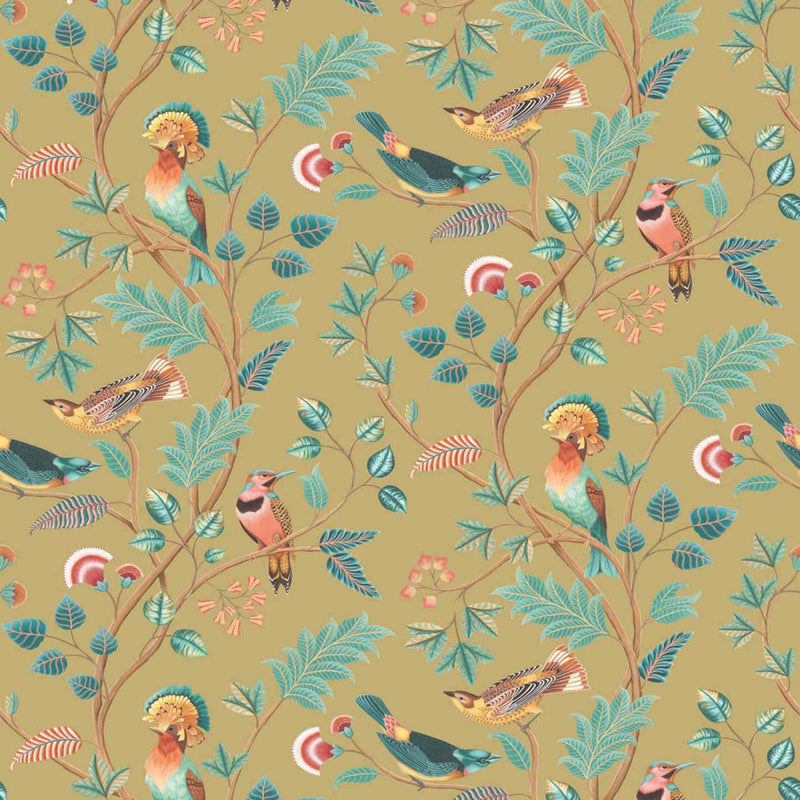 W7902-01 Mayani Metallic Byzance Metallic Gold Wallpaper by Osborne & Little