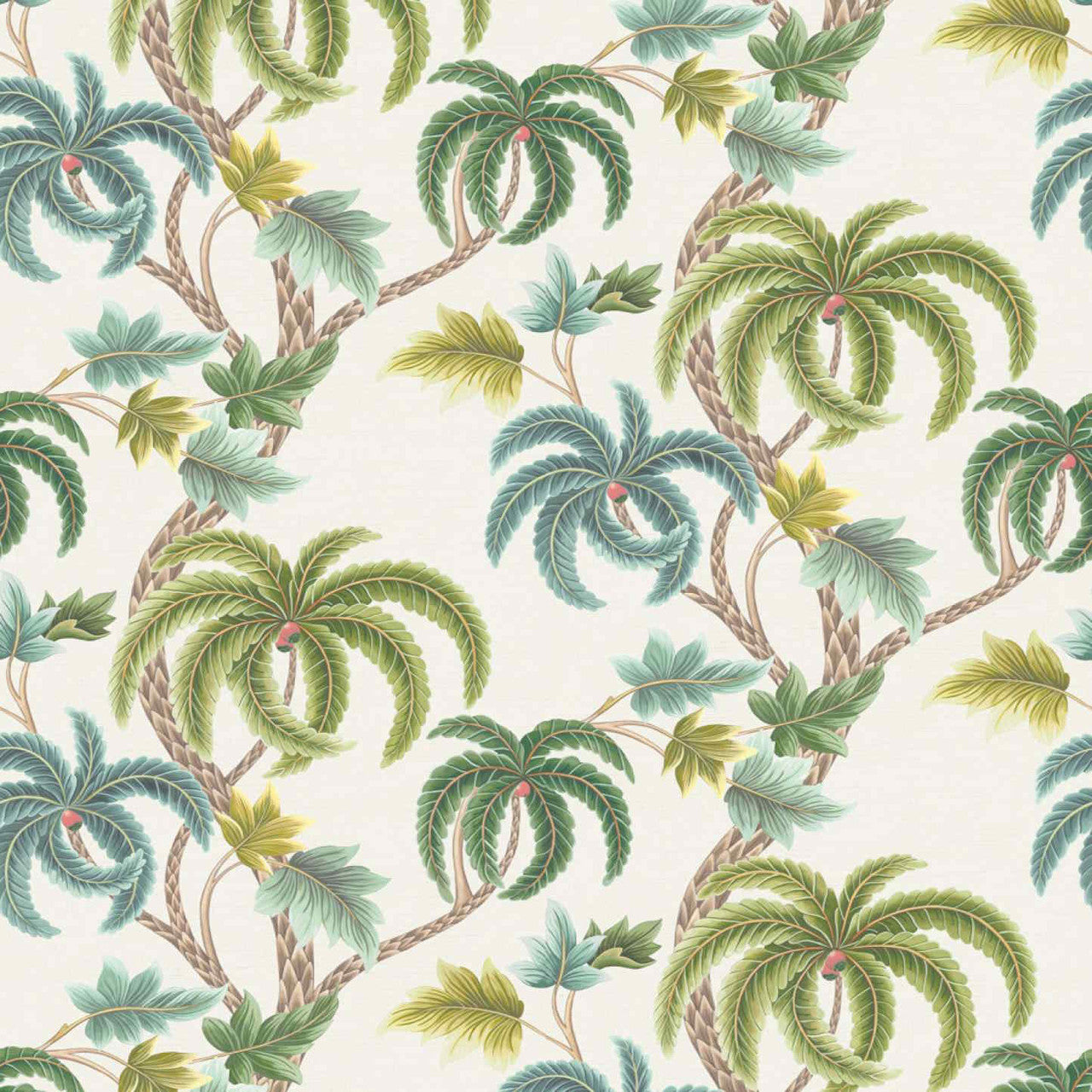 W7903-01 Shalimar Byzance Olive Wallpaper by Osborne & Little