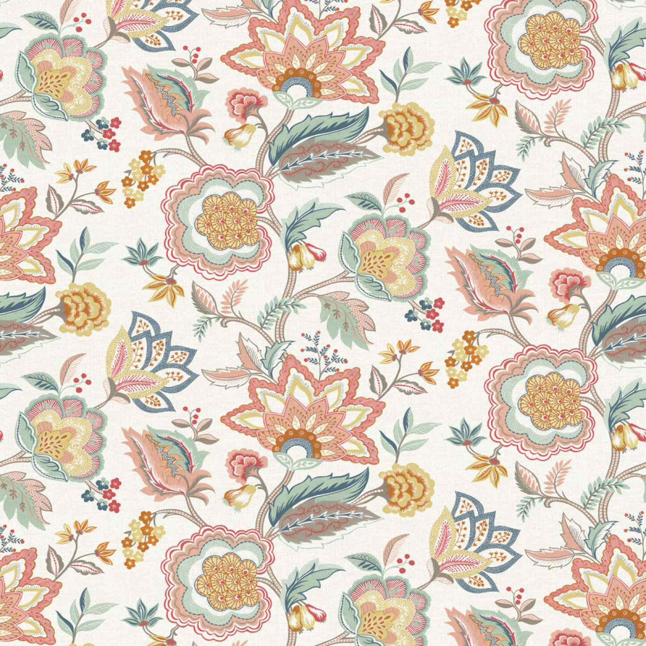 W7905-01 Samode Byzance Terracotta/Airforce Wallpaper by Osborne & Little