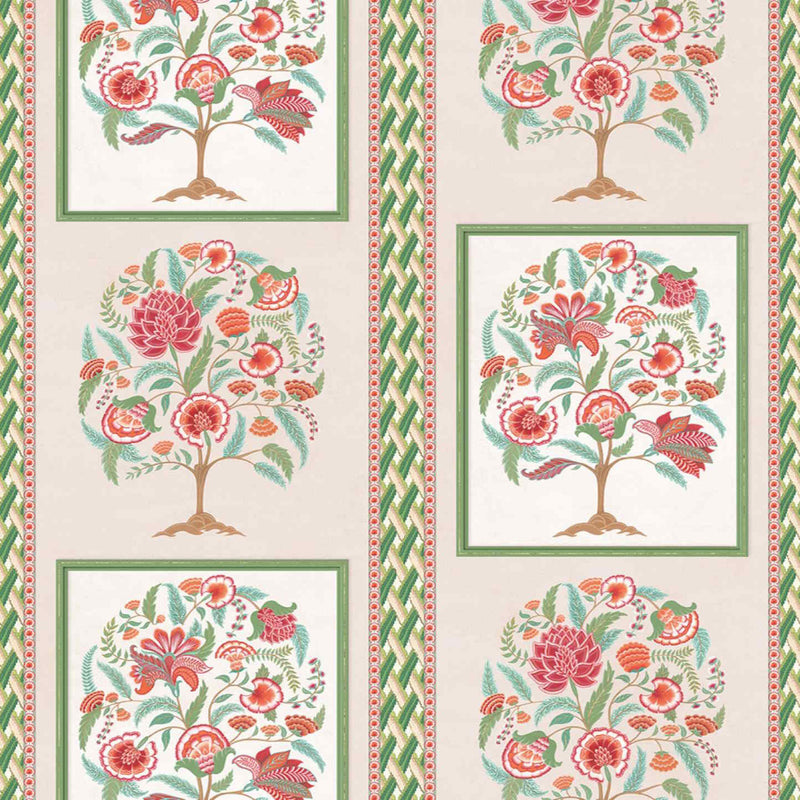 W7906-01 Taniska Byzance Coral Wallpaper by Osborne & Little