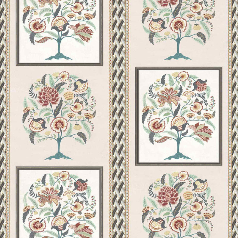 W7906-04 Taniska Byzance Eucalyptus/Charcoal Wallpaper by Osborne & Little