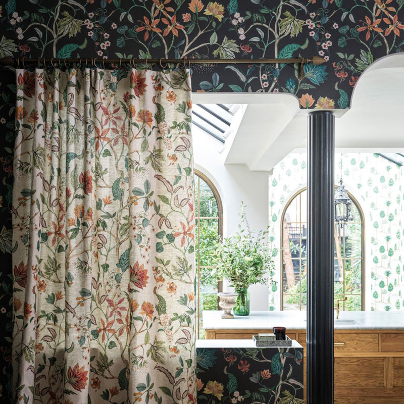 W7907-01 Chellah Byzance Charcoal Wallpaper by Osborne & Little