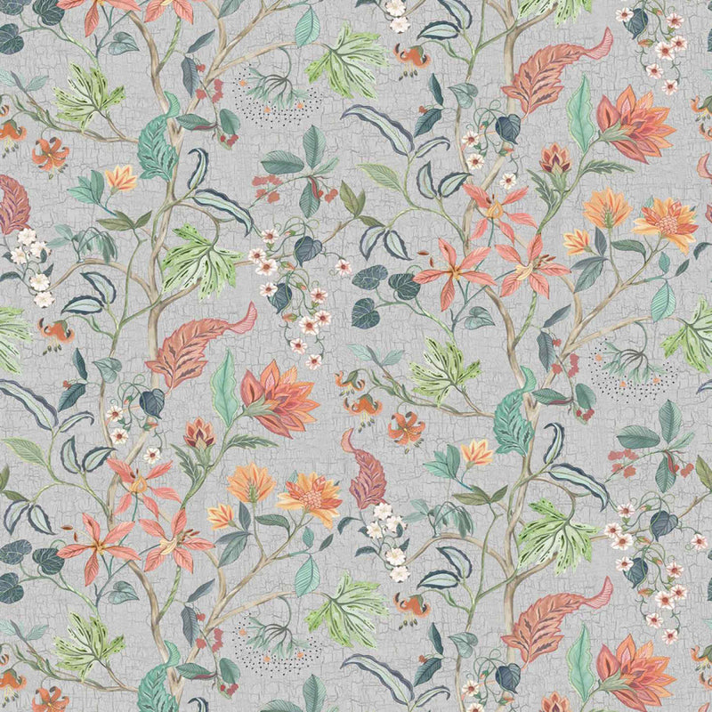 W7907-02 Chellah Metallic Byzance Metallic Silver Wallpaper by Osborne & Little