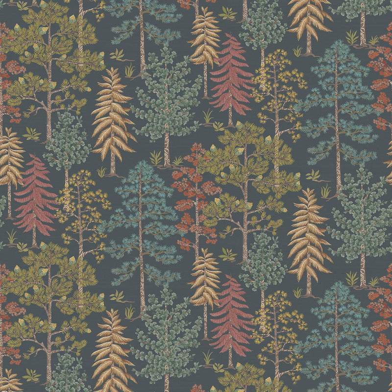 W8030-01 Vana Pine / Olive. Wallpaper by Osborne & Little