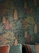 W8030-01 Vana Pine / Olive. Wallpaper by Osborne & Little