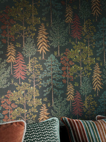 W8030-01 Vana Pine / Olive. Wallpaper by Osborne & Little