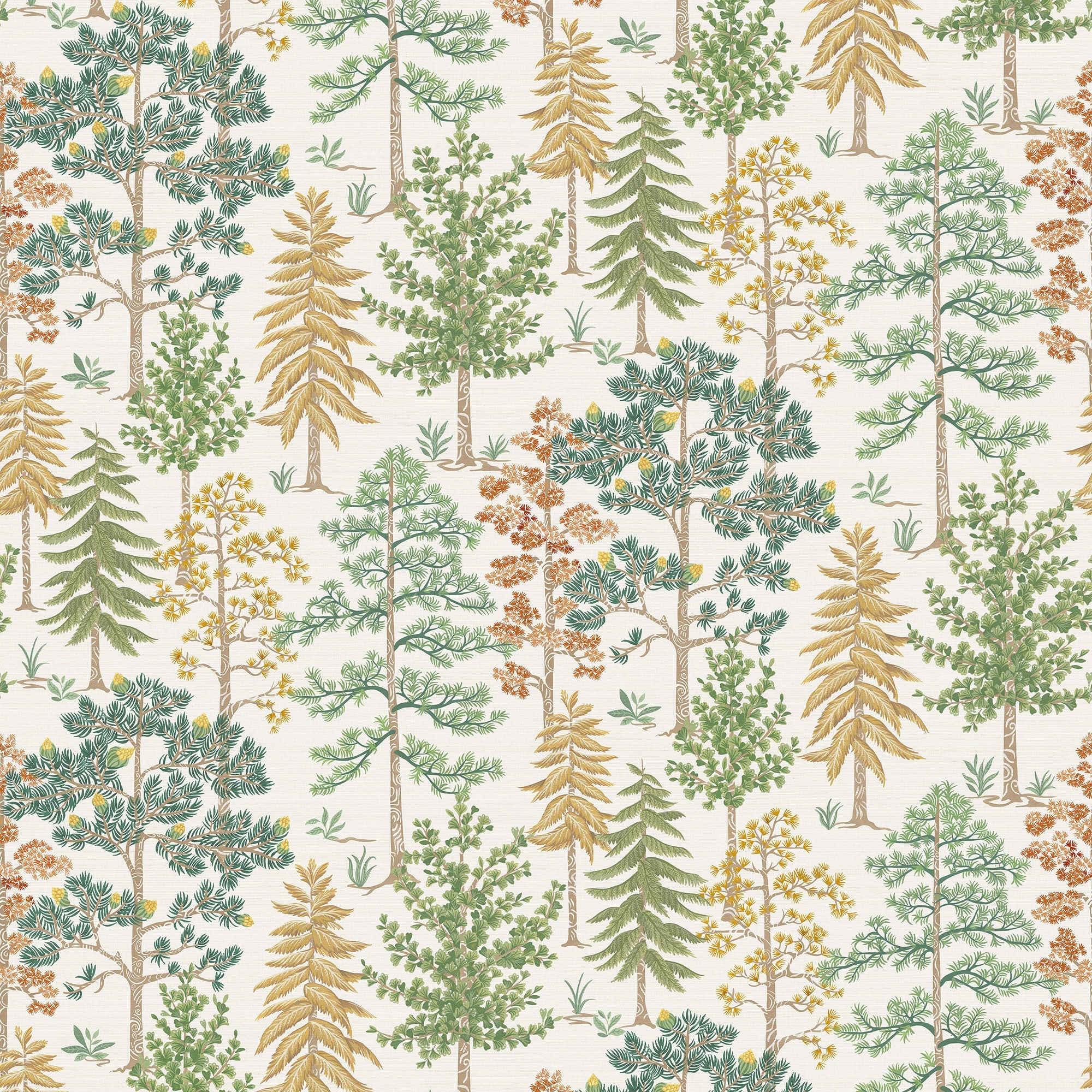 W8030-02 Vana Leaf / Ochre. Wallpaper by Osborne & Little