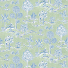 W8033-01 Karuna Apple / Denim. Wallpaper by Osborne & Little