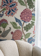 W8034-01 Cynara Raspberry / Cobalt. Wallpaper by Osborne & Little