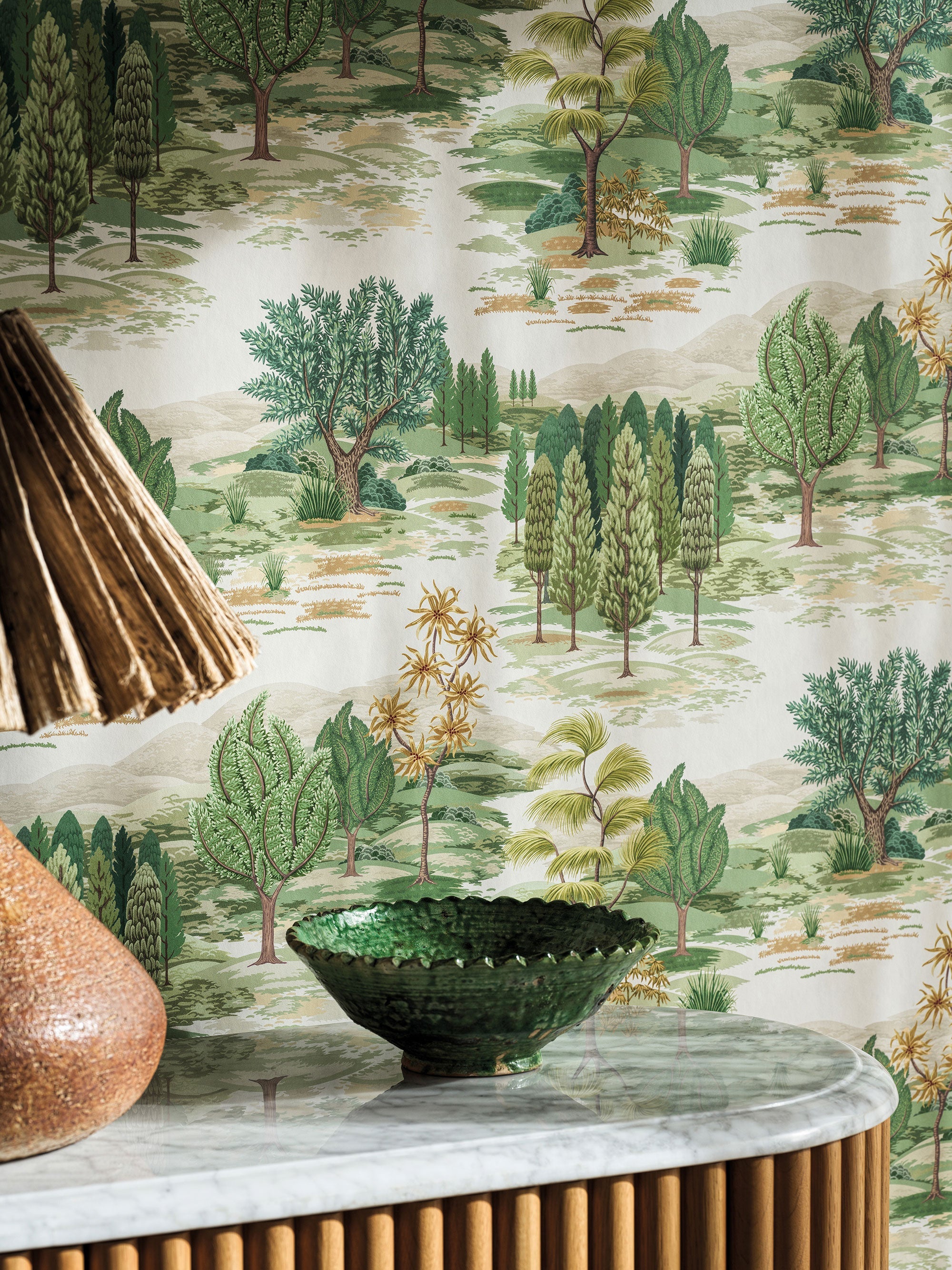 W8035-01 Monteverde Monteverde Leaf. Wallpaper by Osborne & Little