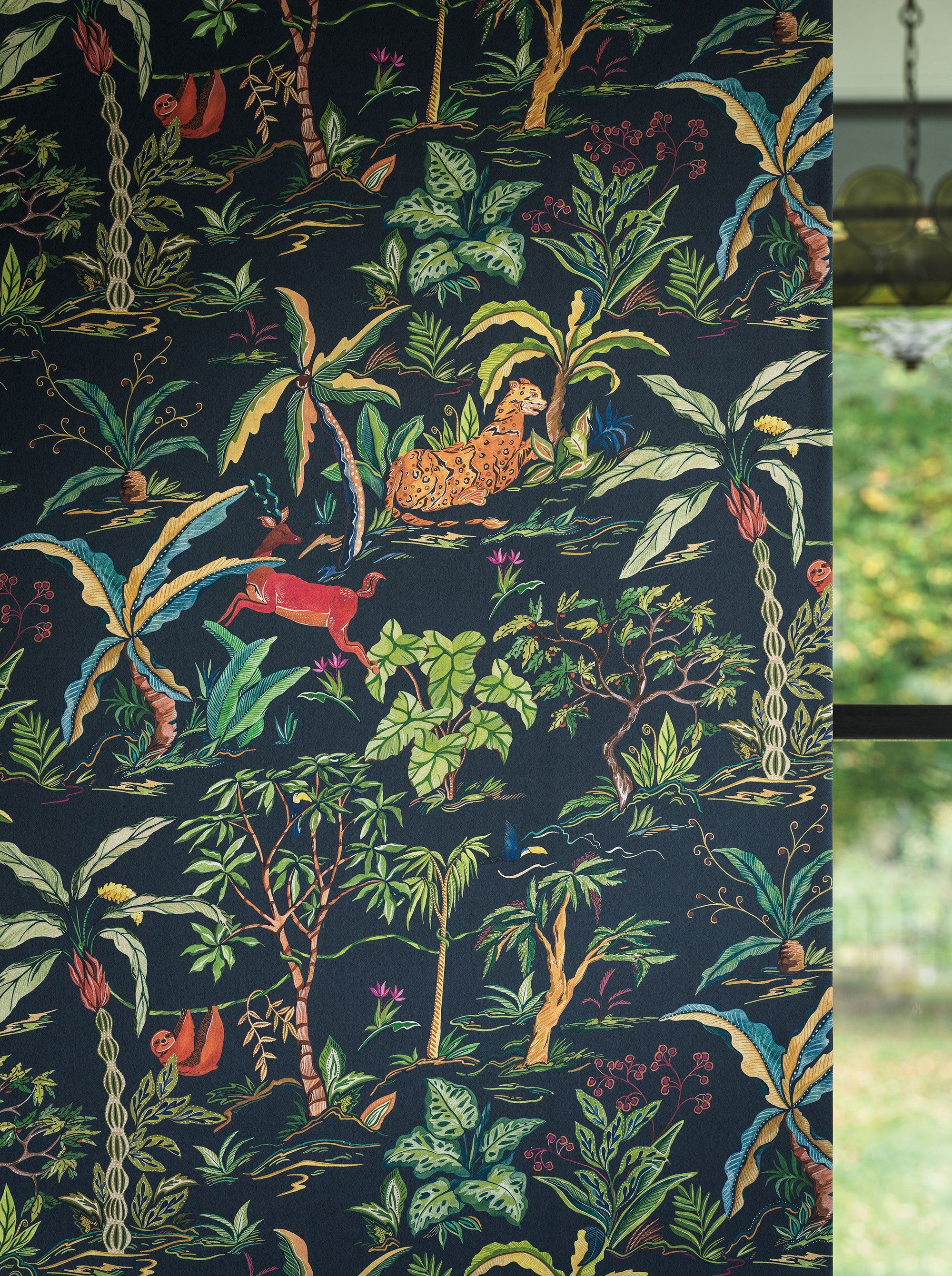 W8036-01 Salento Midnight / Apple. Wallpaper by Osborne & Little