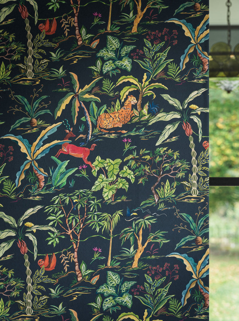 W8036-01 Salento Midnight / Apple. Wallpaper by Osborne & Little