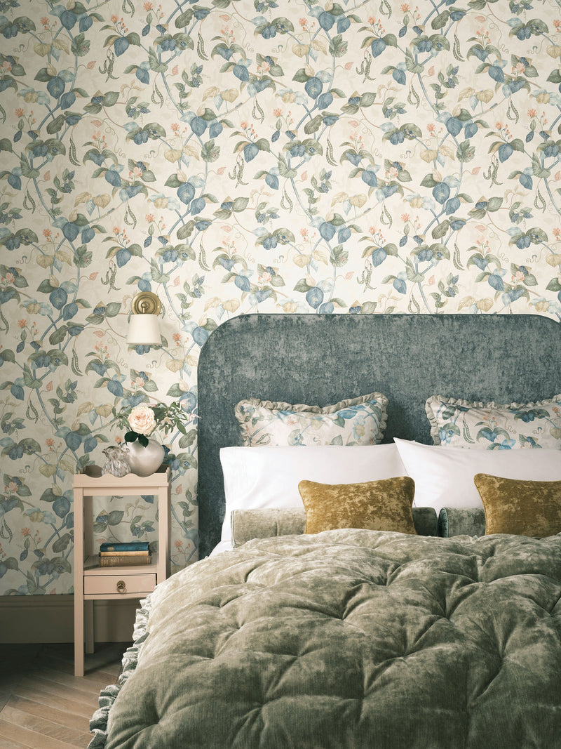 W8122-01 Cupani Ivory Wallpaper by Osborne & Little