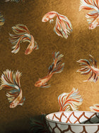 W8123-01 Aquaria Metallic Gold Wallpaper by Osborne & Little