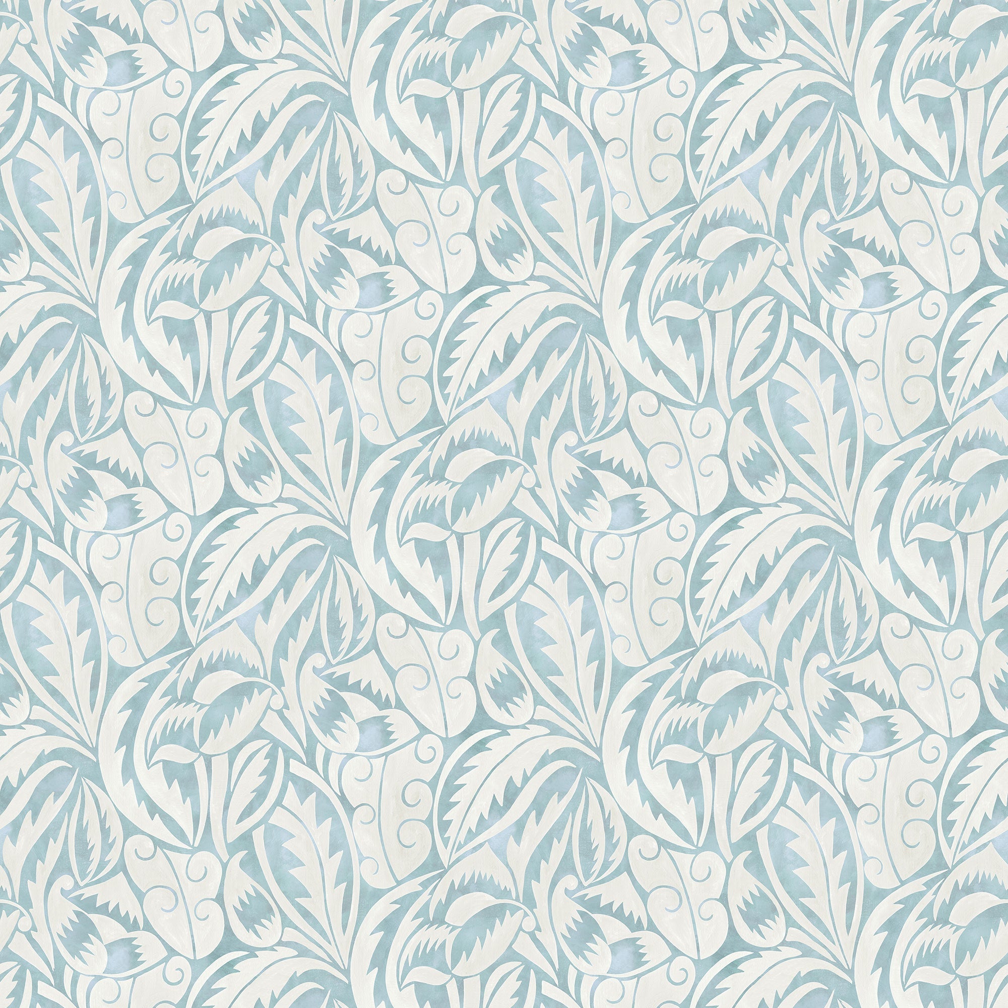 W8126-03 Dufy Leaf Sky Wallpaper by Osborne & Little