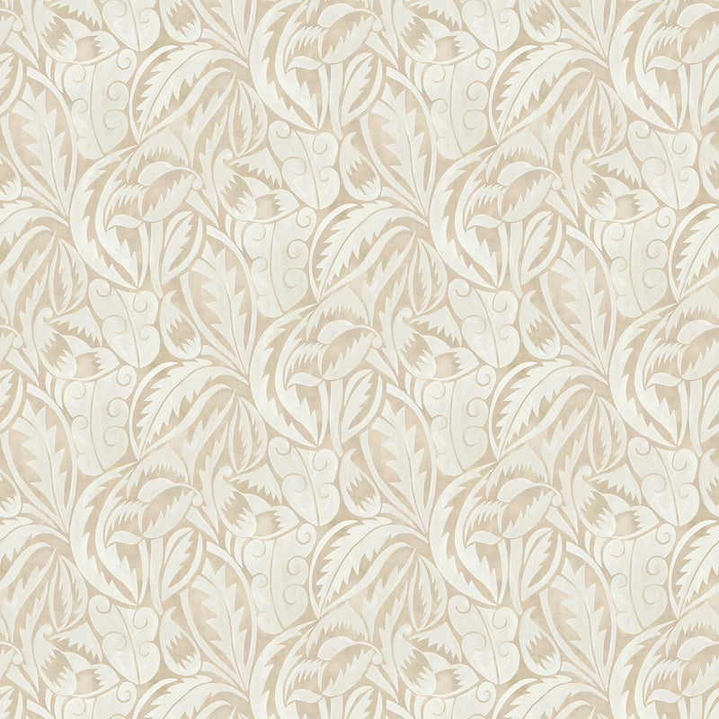 W8126-05 Dufy Leaf Linen Wallpaper by Osborne & Little
