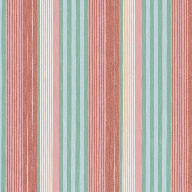 W81701 Esprit Stripe Pool and Spice Soleil Fabric by Thibaut