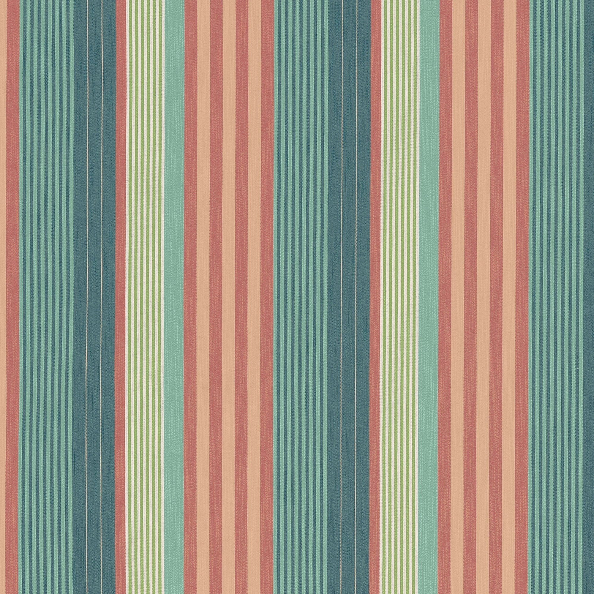 W81702 Esprit Stripe Pine and Mimosa Soleil Fabric by Thibaut