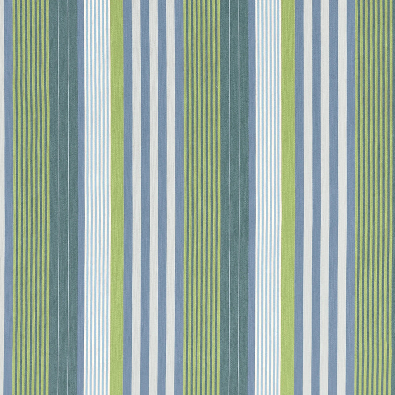 W81703 Esprit Stripe Bermuda and Kiwi Soleil Fabric by Thibaut