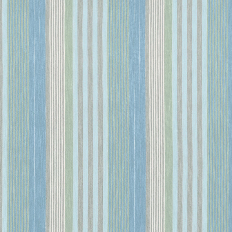 W81705 Esprit Stripe Sky and Sand Soleil Fabric by Thibaut
