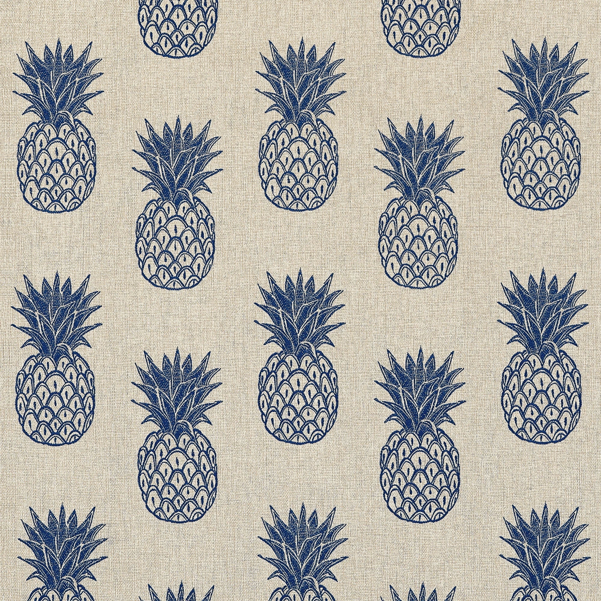 W81749 Pina Colada Navy Soleil Fabric by Thibaut