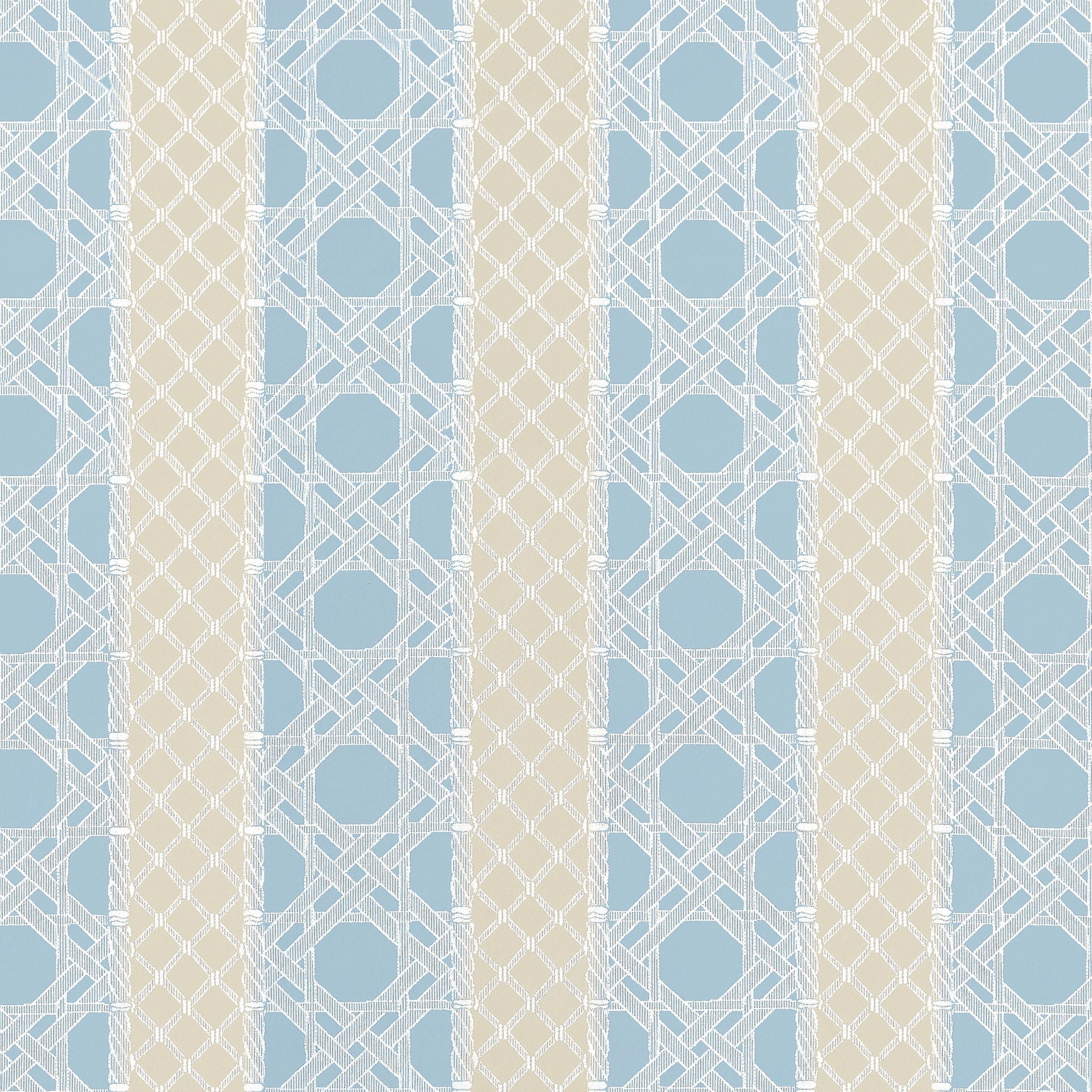 W81772 Trelliage Mineral and Sand Soleil Fabric by Thibaut