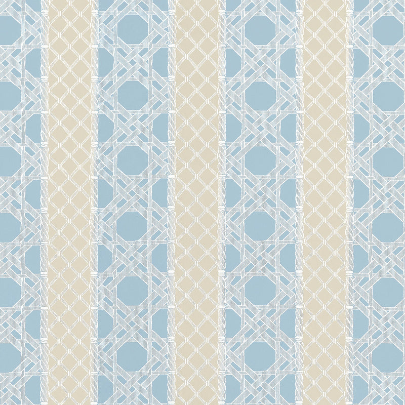 W81772 Trelliage Mineral and Sand Soleil Fabric by Thibaut