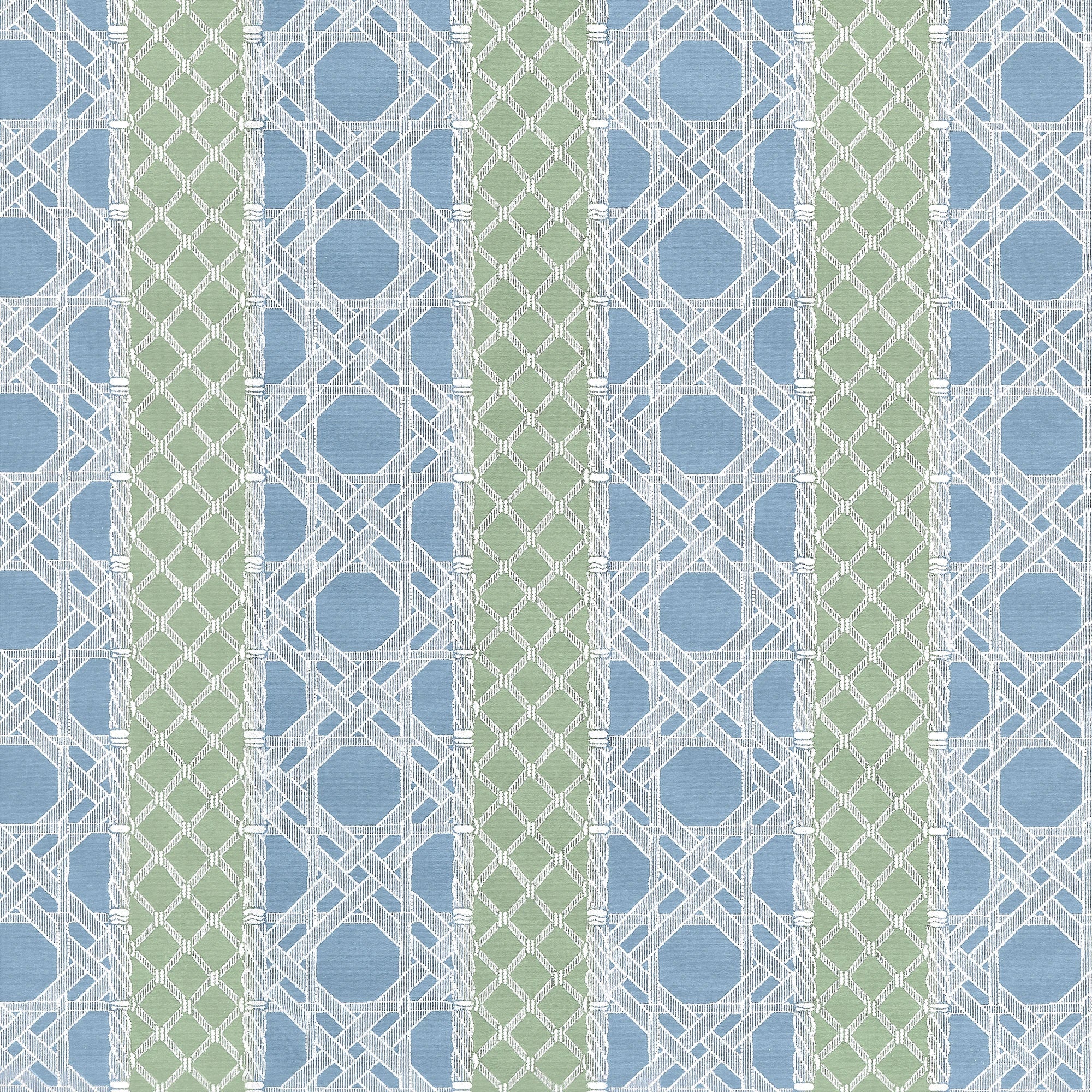 W81774 Trelliage Cornflower and Clover Soleil Fabric by Thibaut