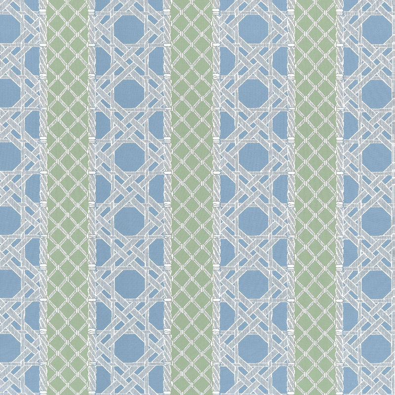 W81774 Trelliage Cornflower and Clover Soleil Fabric by Thibaut
