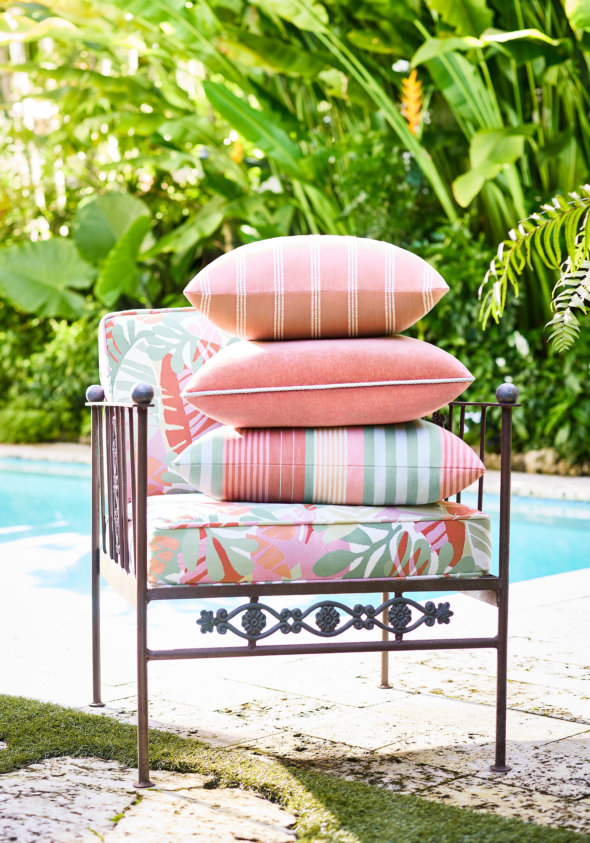 W81791 Ipanema Pool and Spice Acadia Fabric by Thibaut
